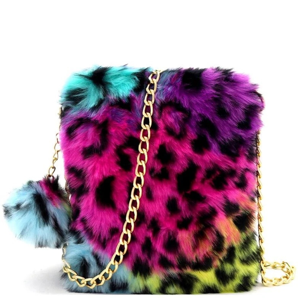 Faux Fur Fluffy Crossbody Bag